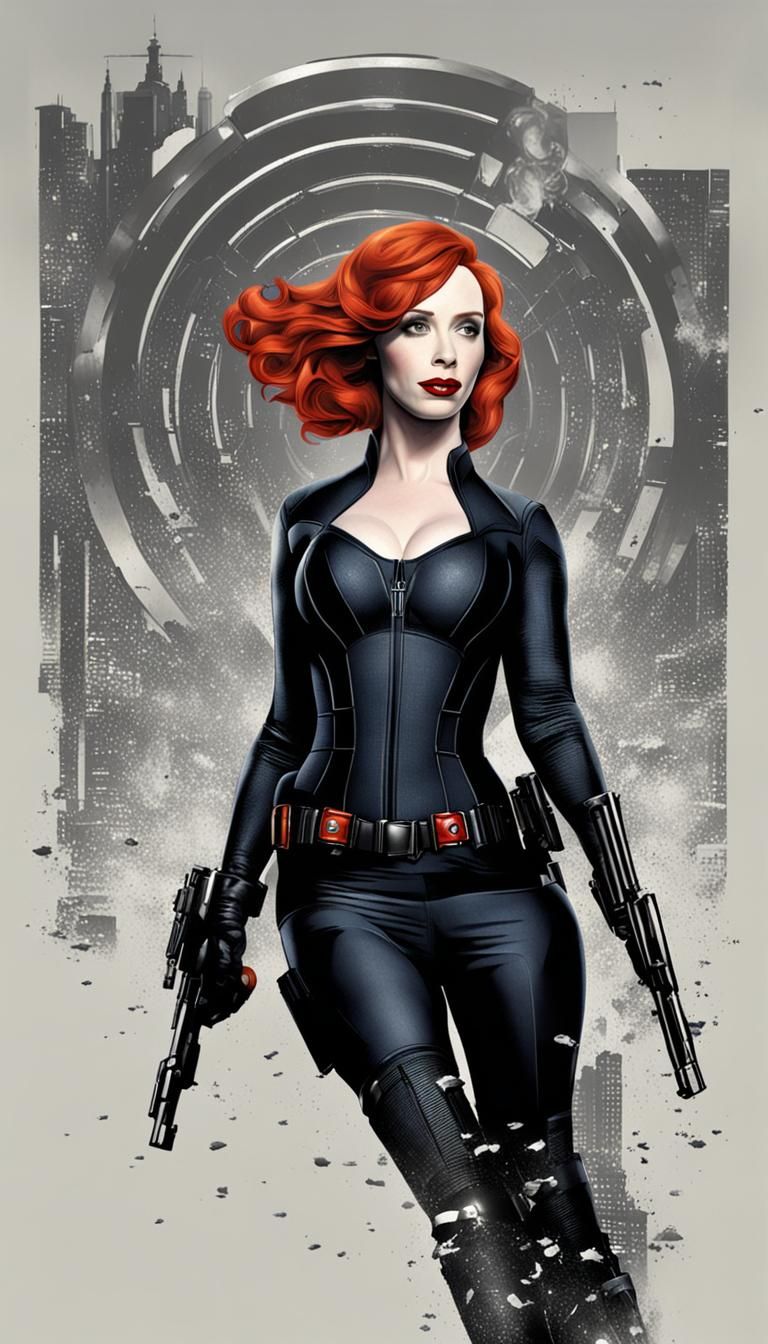 Christina Hendricks as Black Widow - AI Generated Artwork - NightCafe ...