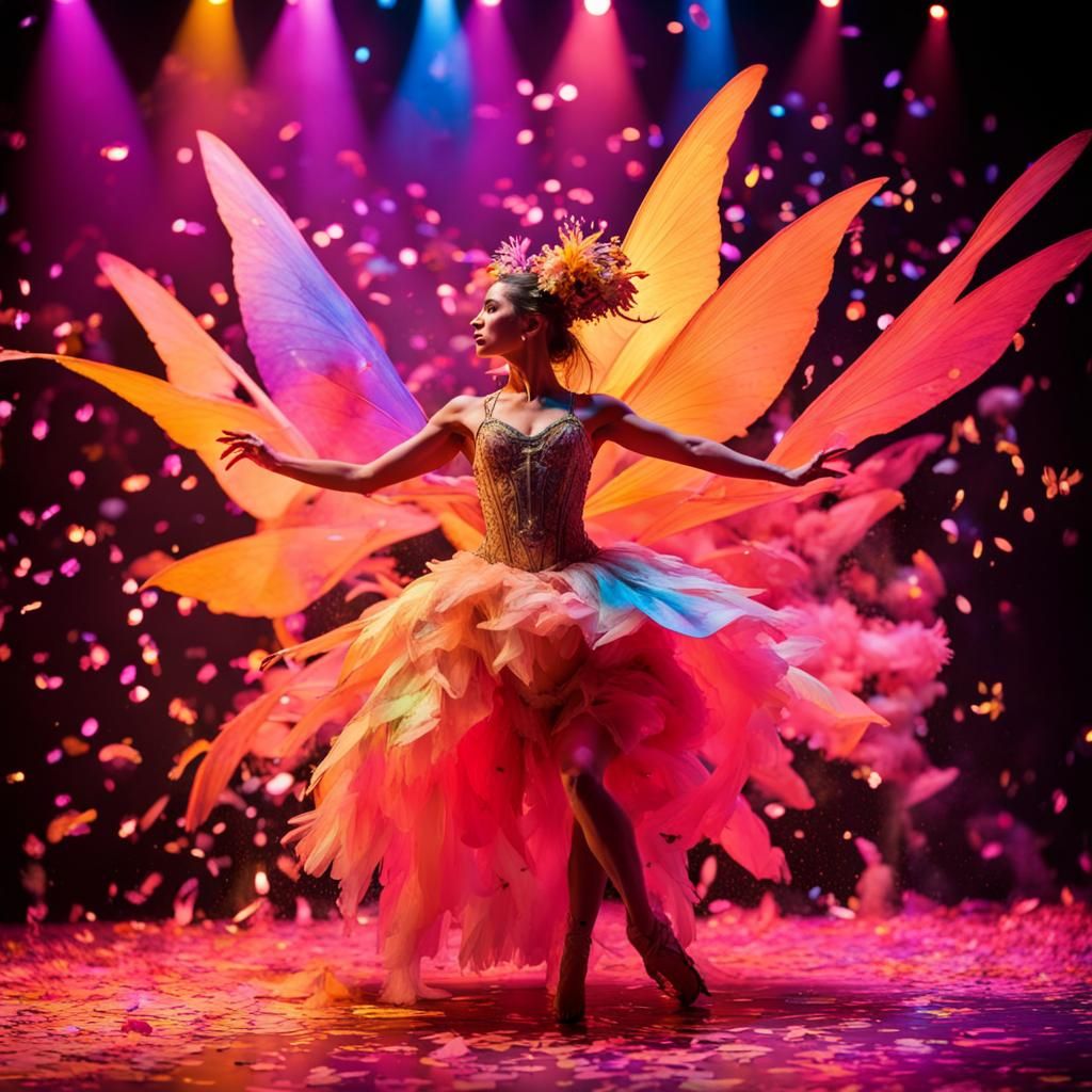 Fairy Dancer in Confetti Rain  by @PS