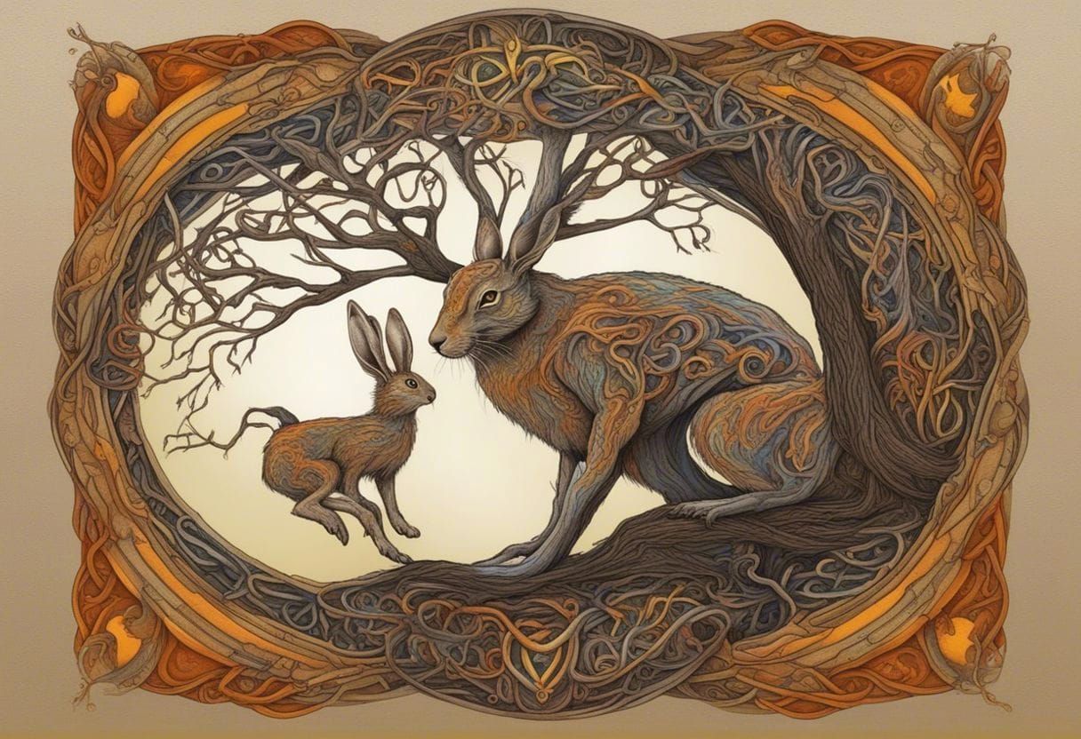 Celtic Jackalope AI Generated Artwork NightCafe Creator