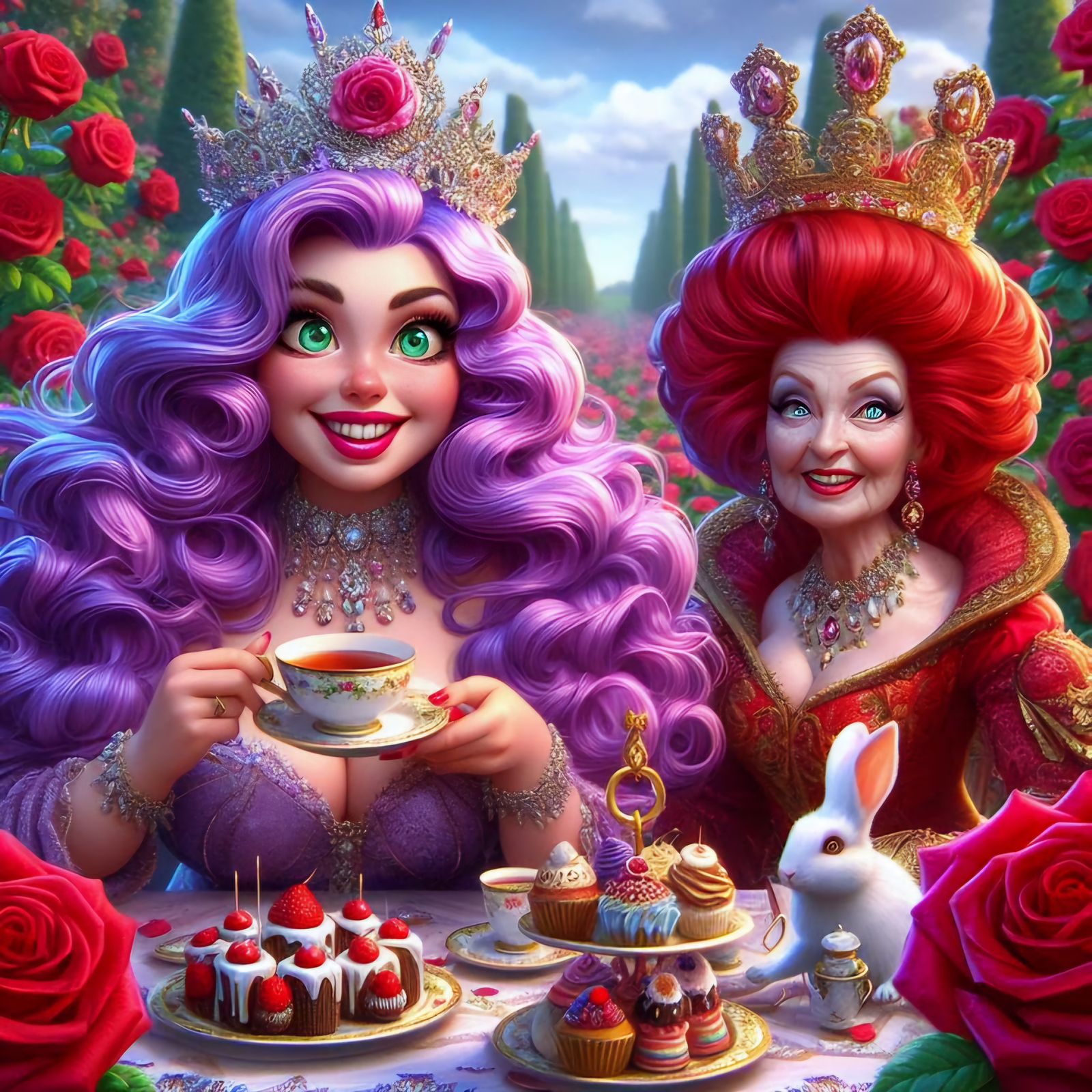 I Can't believe IT, I am really here having tea with the QUE...