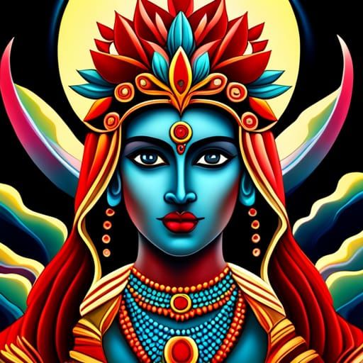 Hindu Goddess Kali 8k resolution concept art hyperdetailed art deco ...