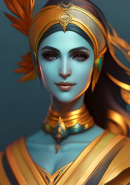 India culture artworks head and shoulders portrait, 8k resol...