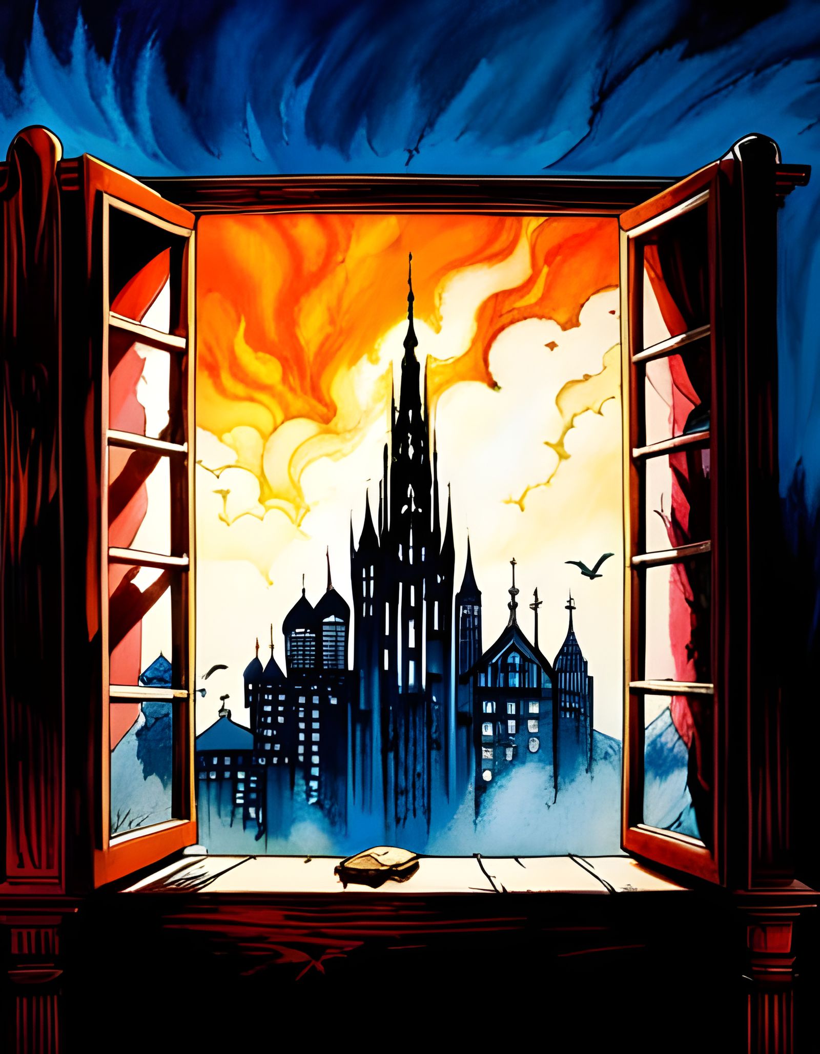 Out the Open Window  by @rufusdinosaur