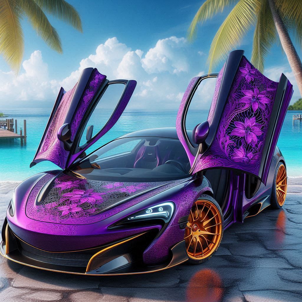 McLaren Style Purple Flowers