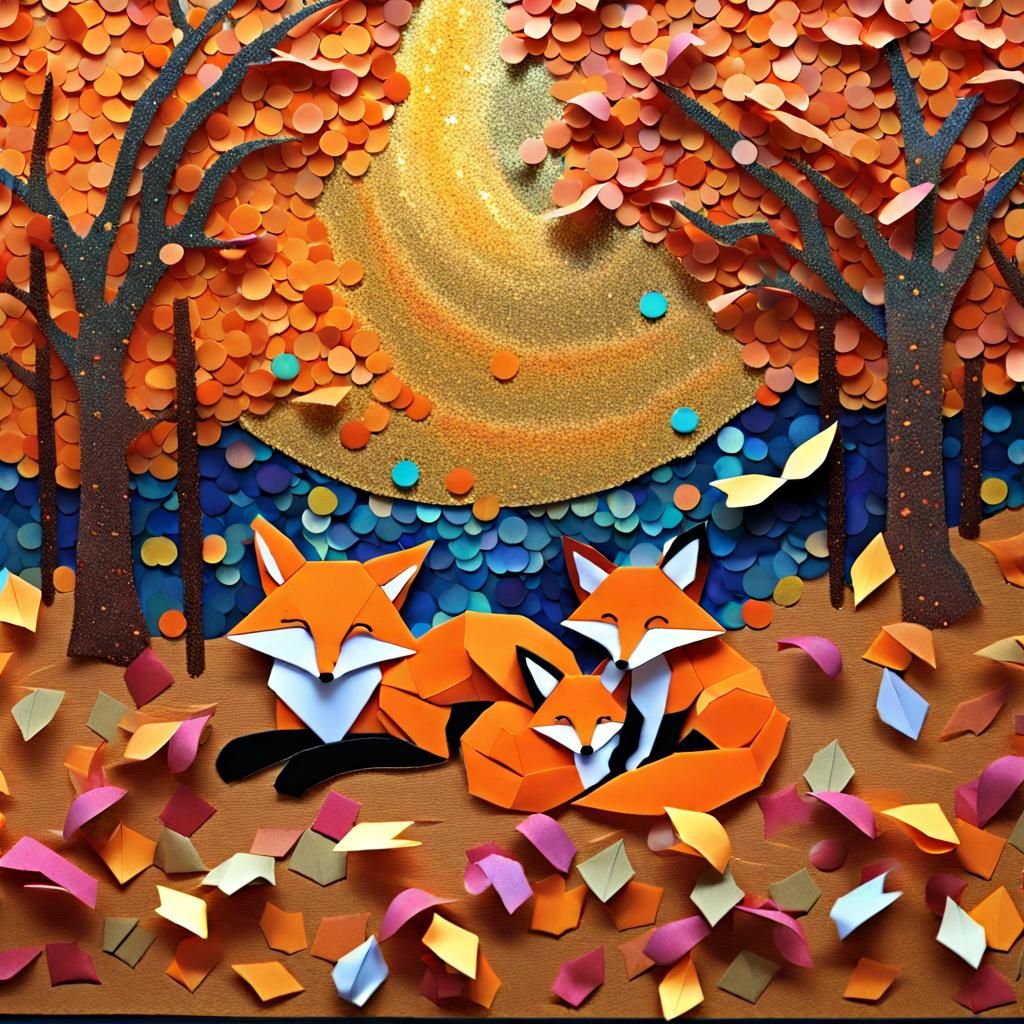 Origami / Confetti AI Generated Artwork NightCafe Creator