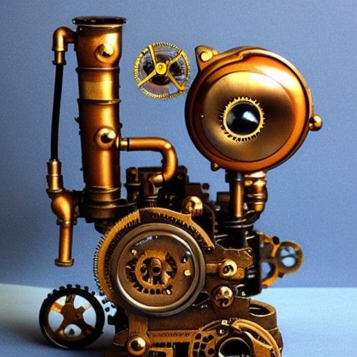 Cat steampunk engine