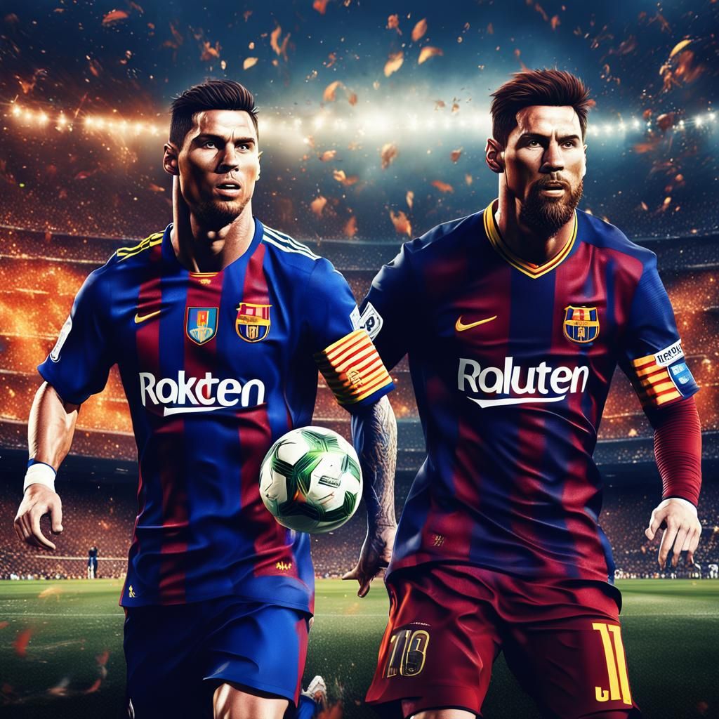 Ronaldo and Messi and mixed together - AI Generated Artwork - NightCafe ...