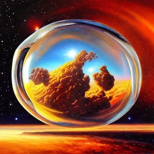Universe in a Bottle: Oil Painting