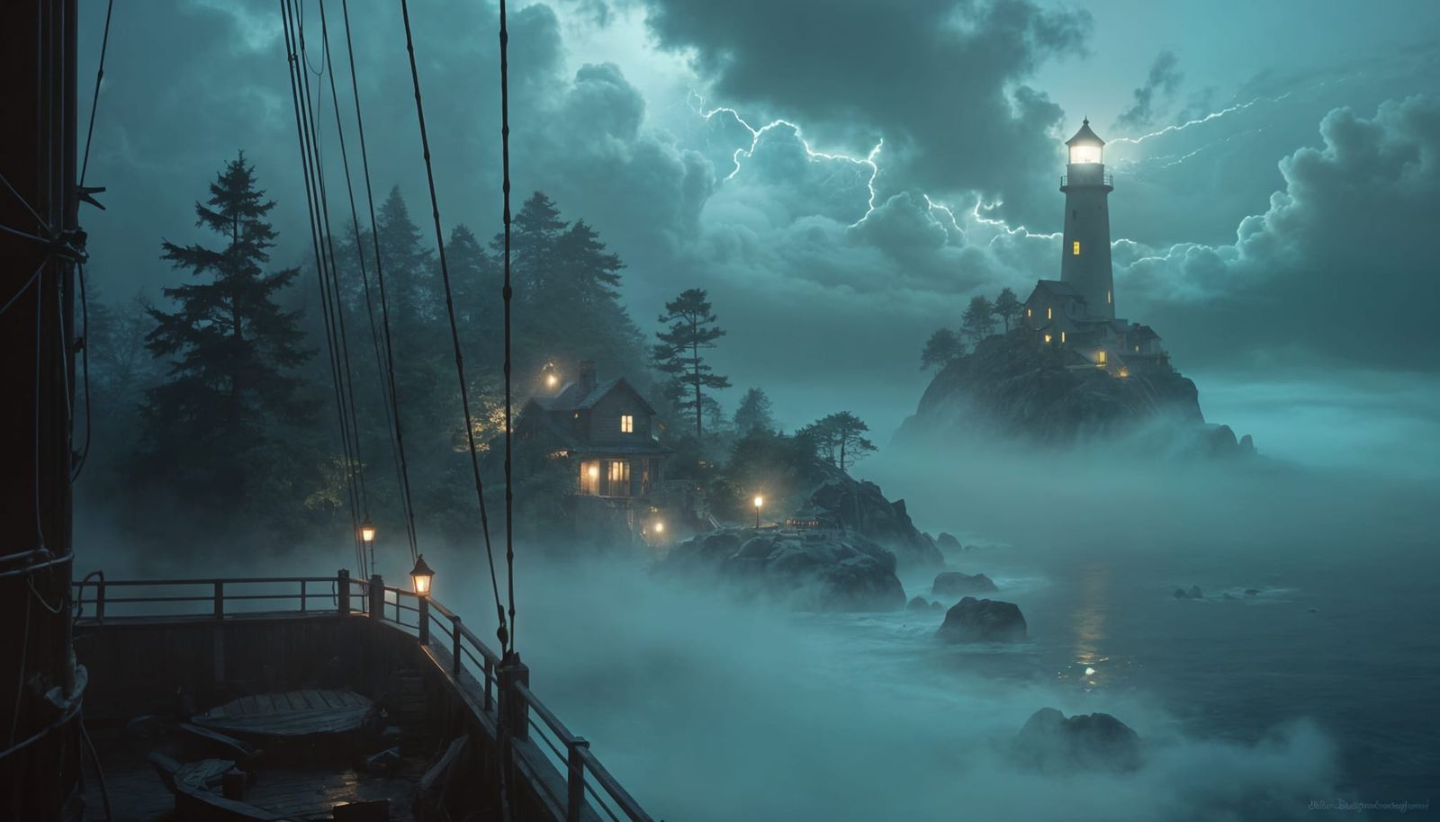 Misty islands  by @Drone fly