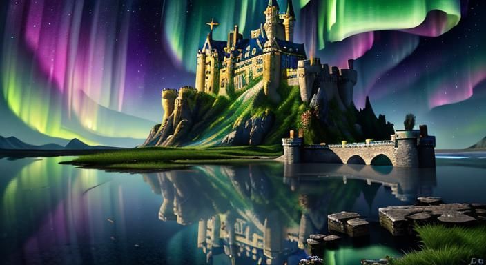 A very detailed castle with very detailed scenery with cool ...