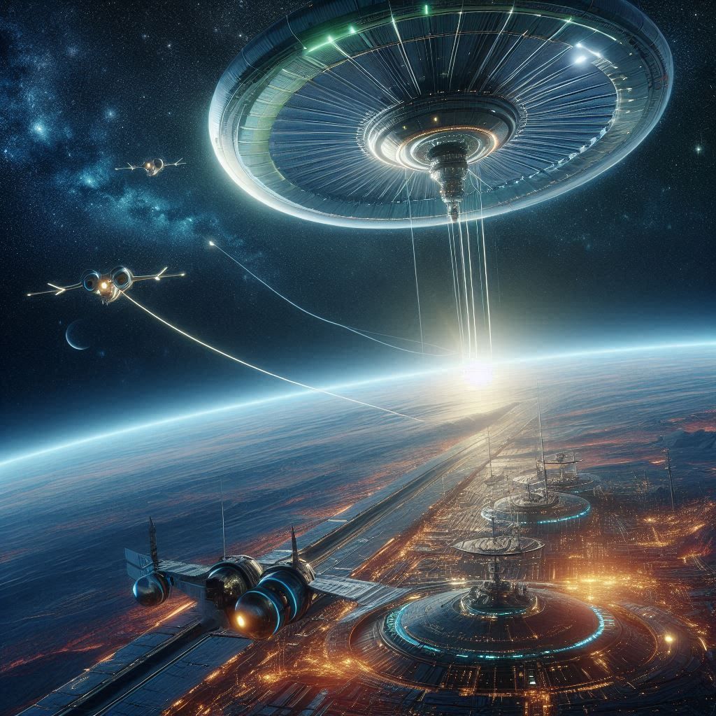 Orbital Tether Mining Operation