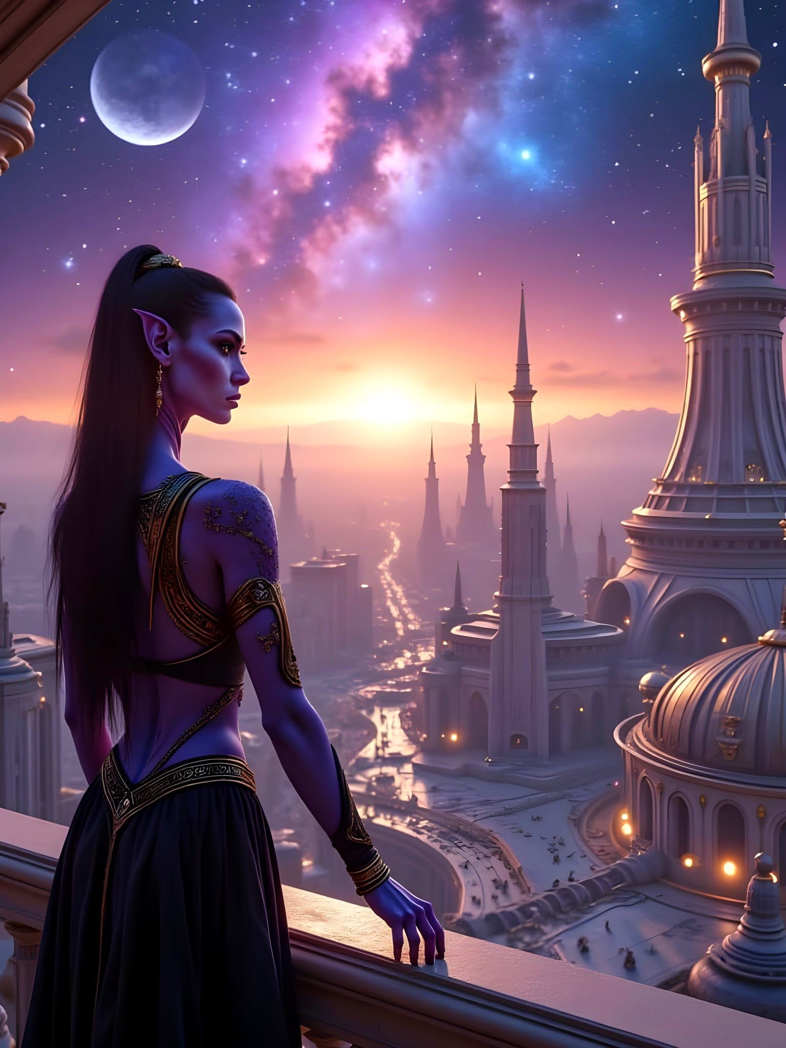 Alien Portrait <lora:Regal Alien Woman:0.8>