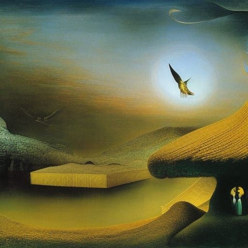 Le dernier chant d'oiseau donne des ailes noires Aux heures ...