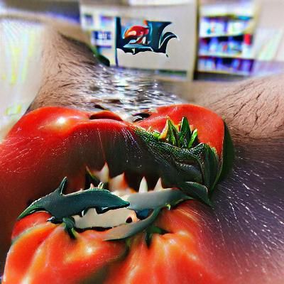 Shark Inside Tomato: An AI Interpretation