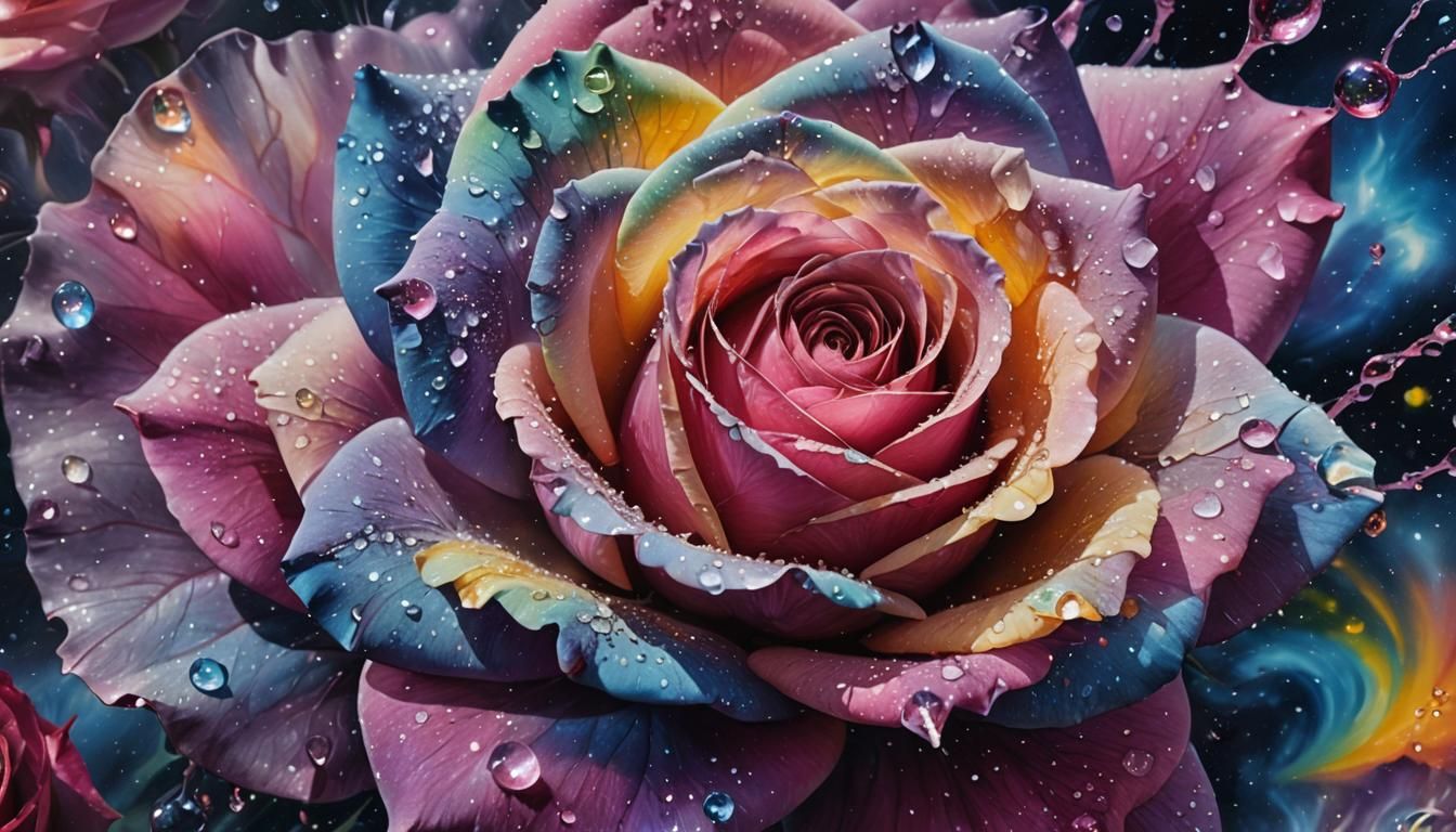 Rainbow Rose - 01