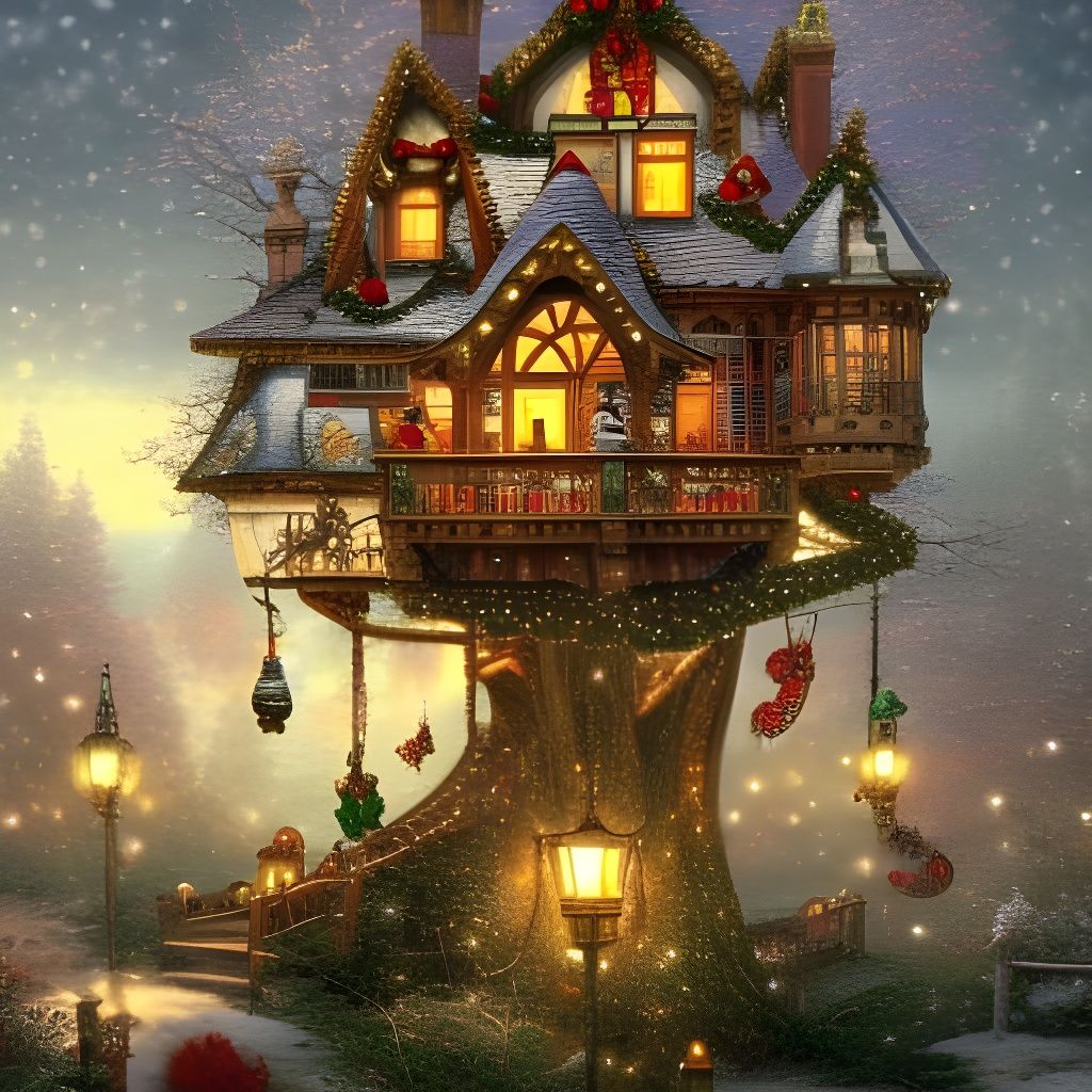 Xmas tree house  by @Cherie Fung