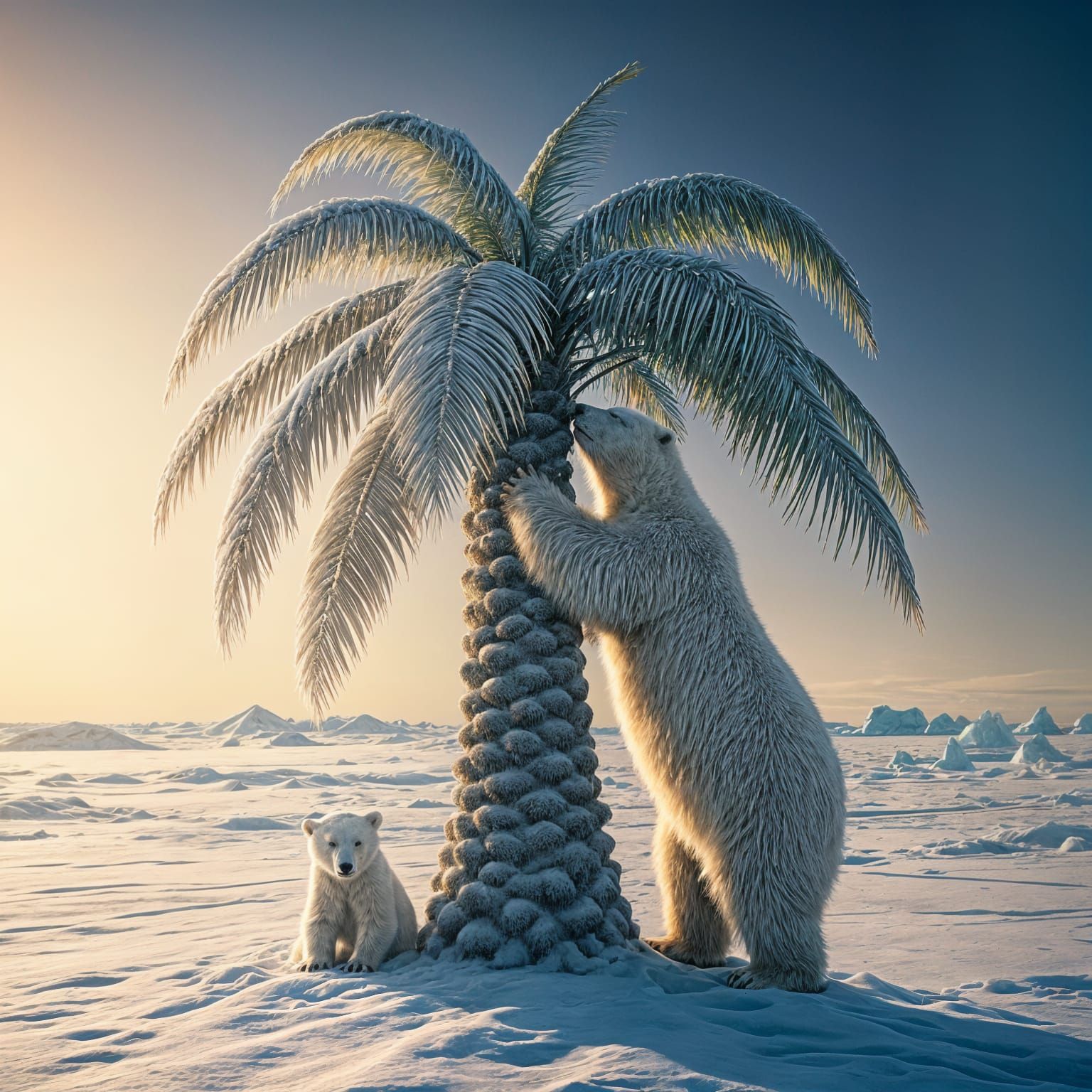 Polar bears want palm trees too!  by @Kessiah