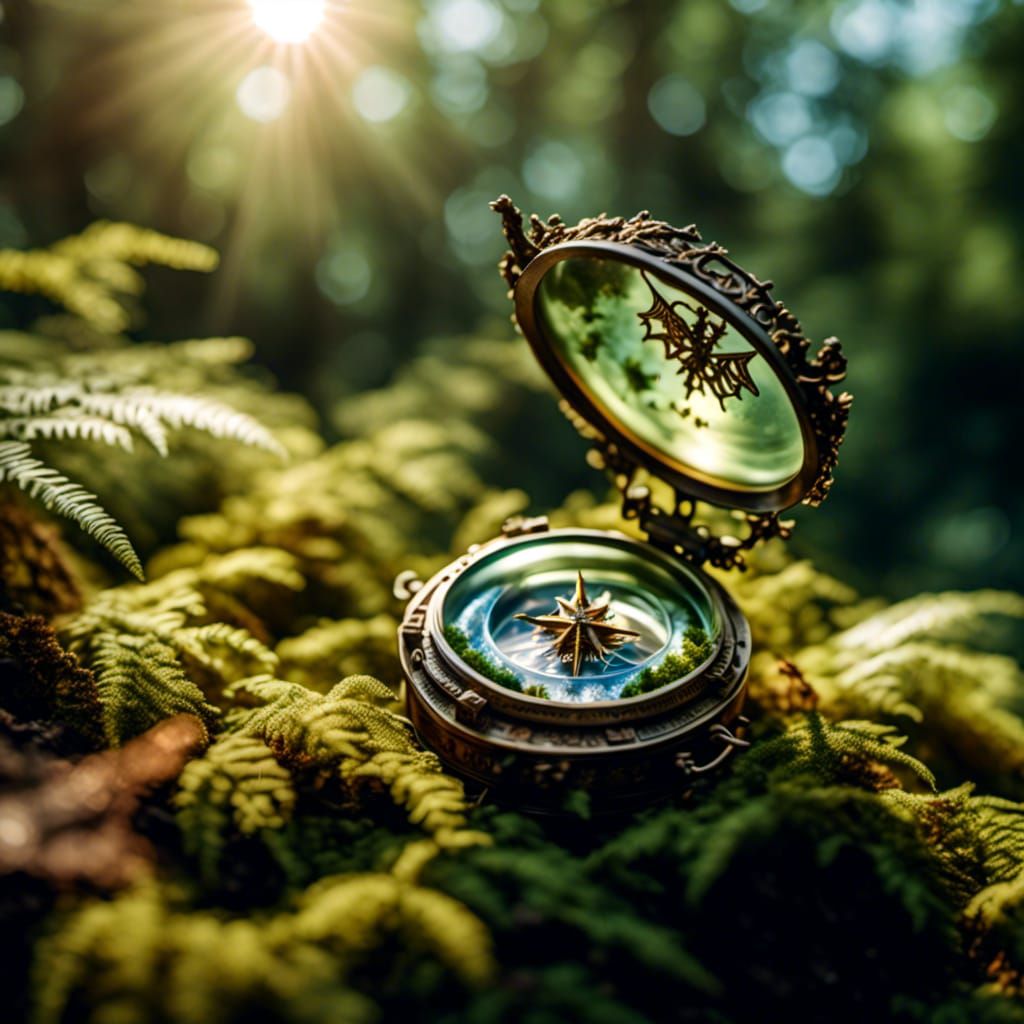 Dragon Soaring Above Compass in Moss, Photography