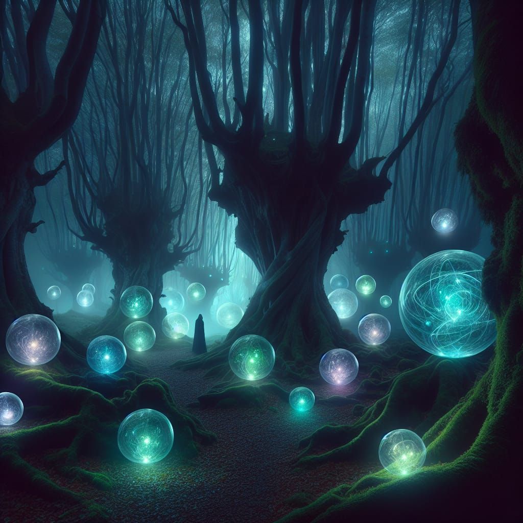 Luminescent Orbs in Dark Forest with Spectral Light