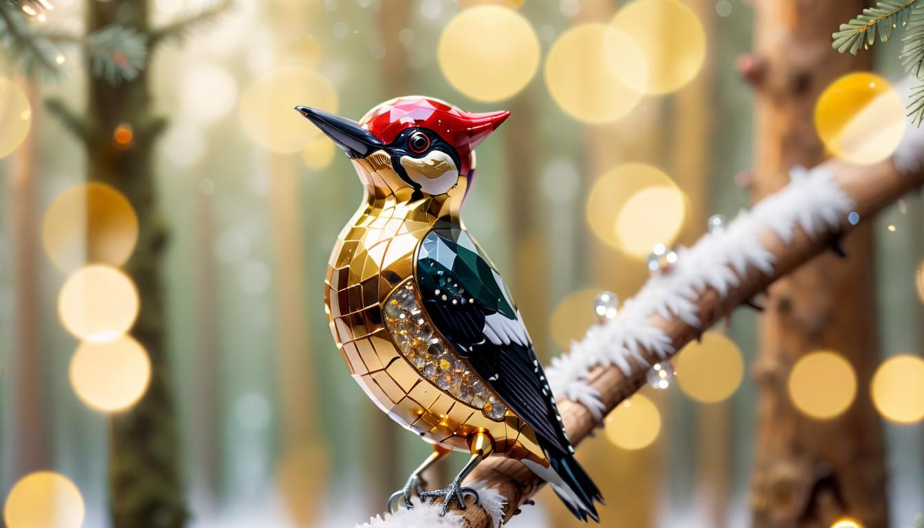 Gold Chested Woodpecker - AI Generated Artwork - NightCafe Creator