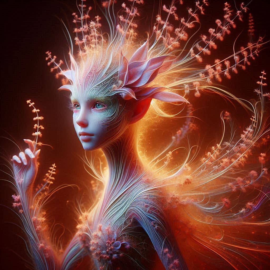 Flowery Fiery Elemental Sprite!!!!
