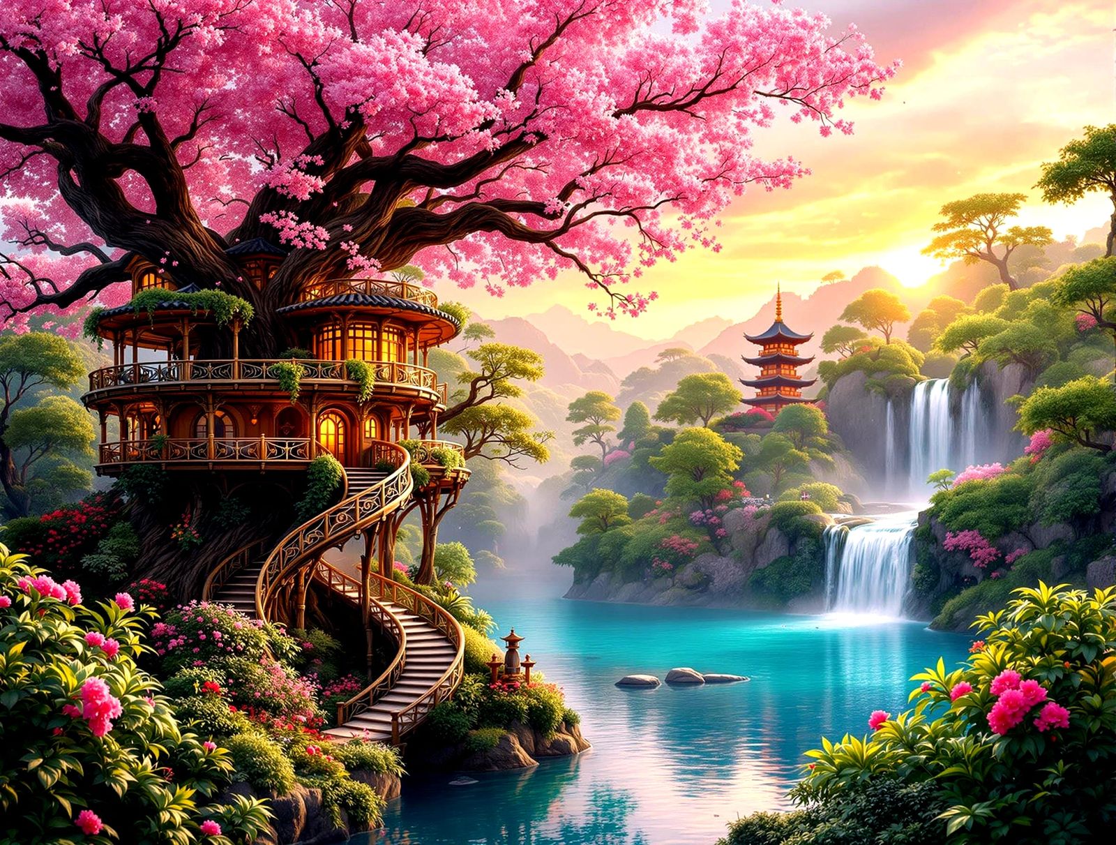 Cherry Treehouse  by @mathy_art_girl_305