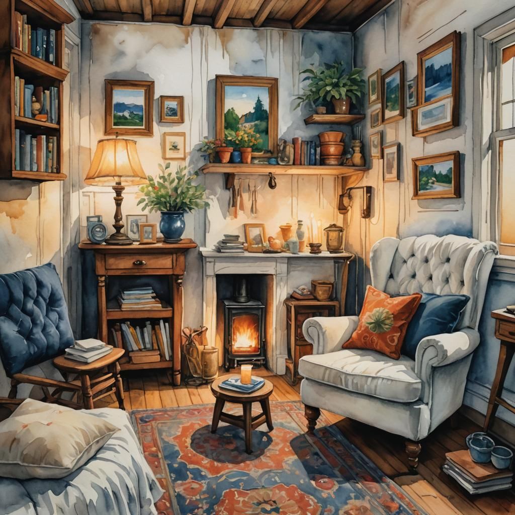 COZY INTERIORS - AI Generated Artwork - NightCafe Creator