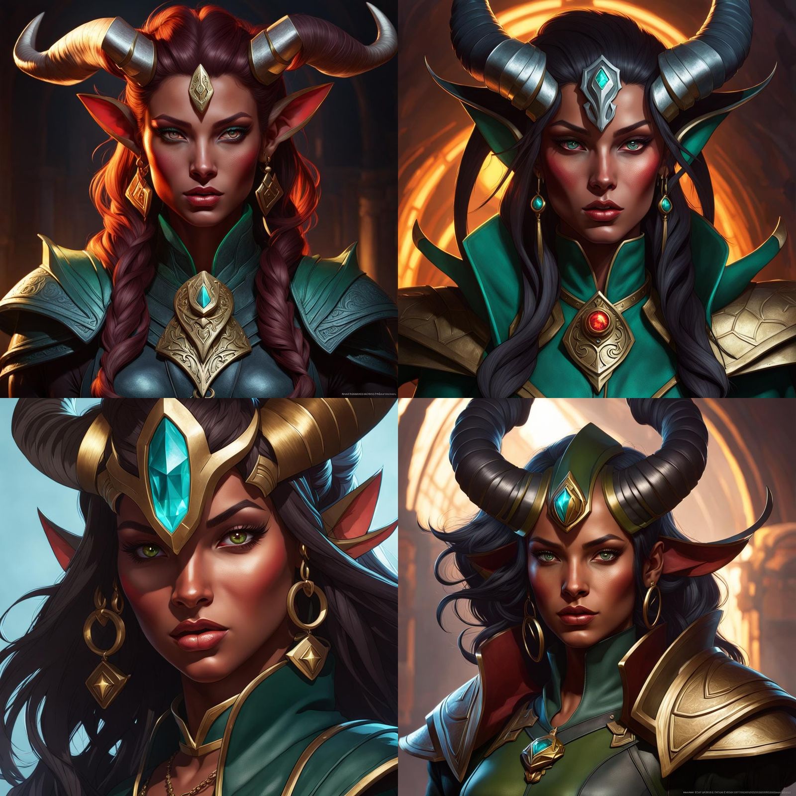 Dungeon and Dragons Ranger Rogue Tiefling - AI Generated Artwork ...