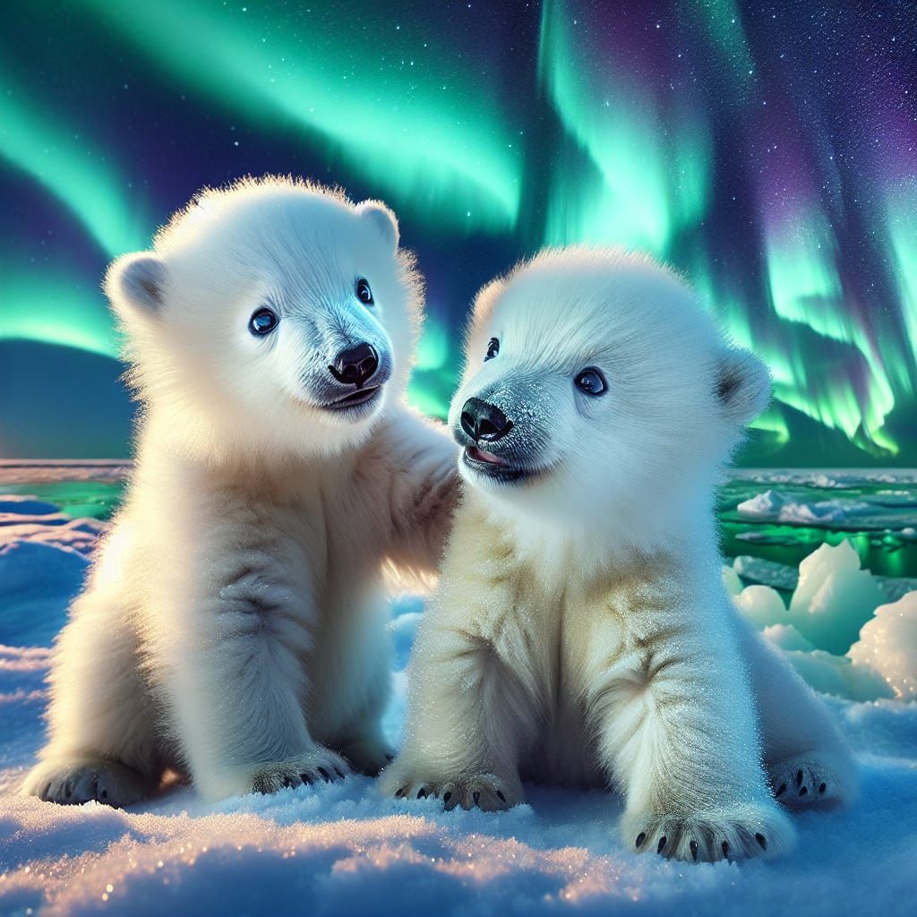 Adorable Baby Polar Bears