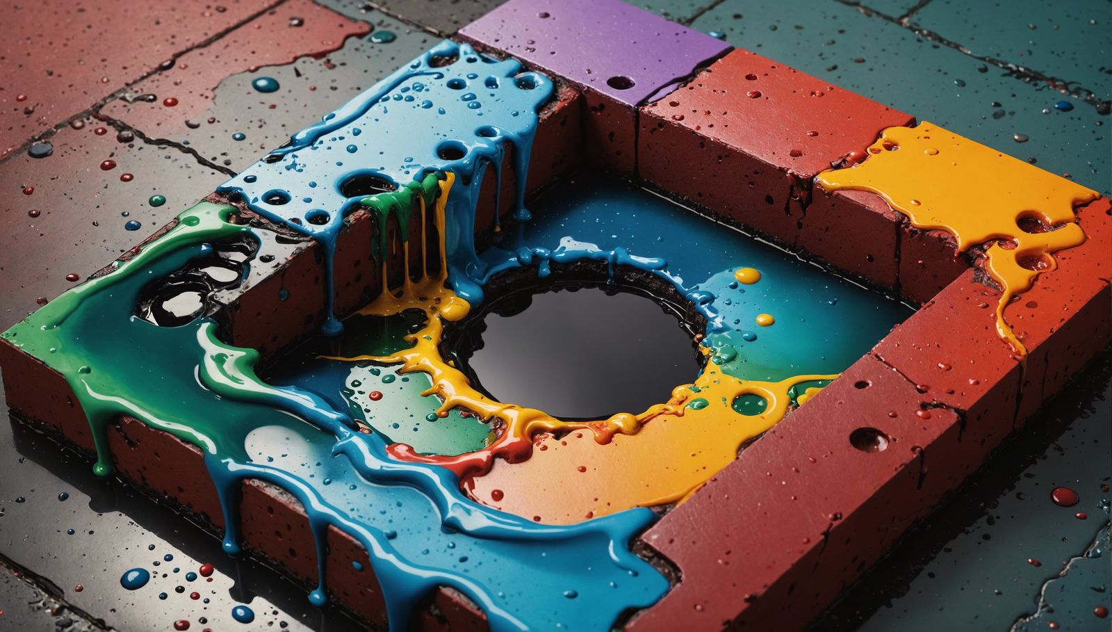 Abstract Brick Art