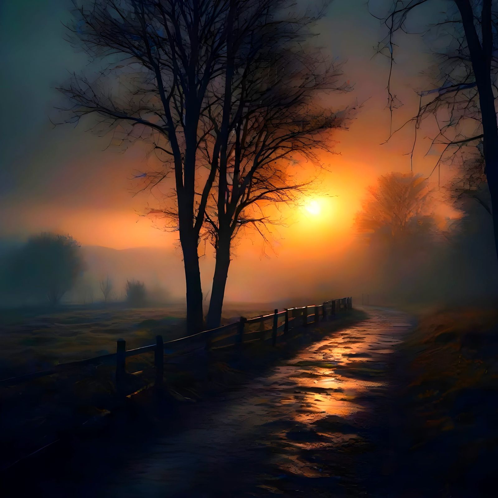 Gramps Farm at Night  by @lawrencelot