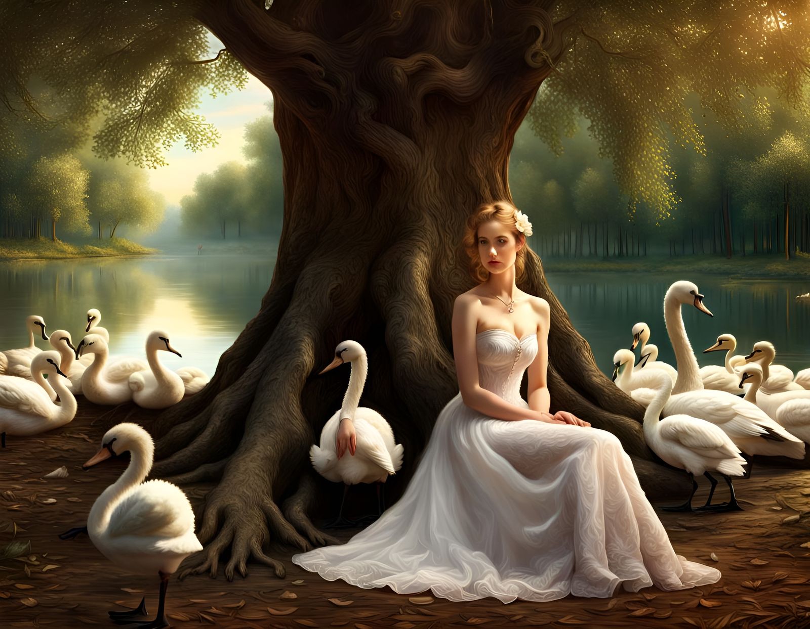 Waiting Amongst Swans