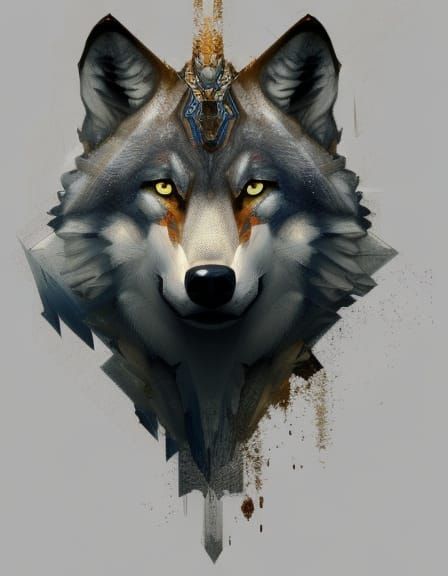 wolf head and shoulders portrait, 8k resolution concept art portrait by ...