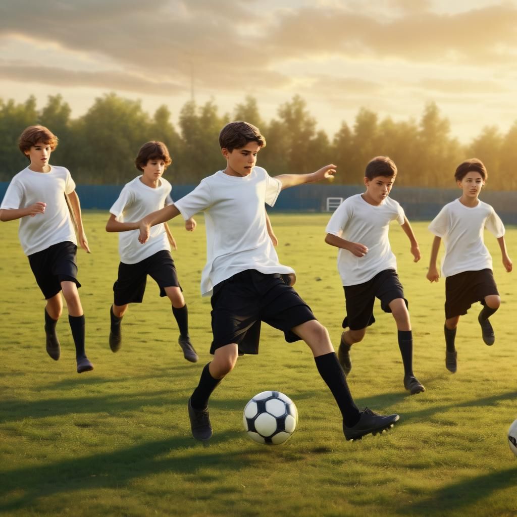 Young Religious Man Plays Soccer: Fantasy Concept Art