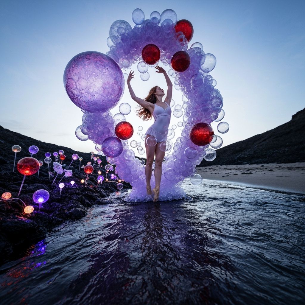 imagine une Sublime danseuse totalement réalisée avec bulles gelées givrées de différentes tailles et ...  by @Djiel