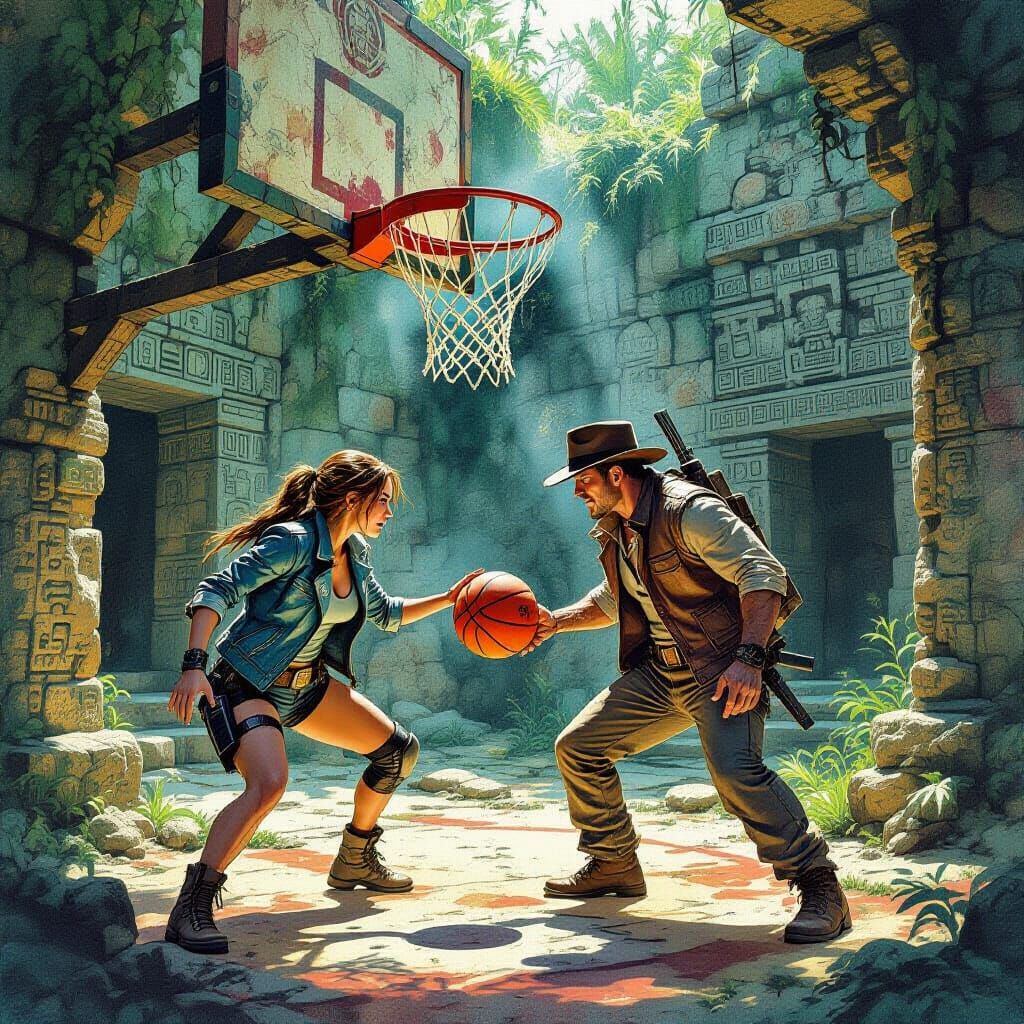 Laura Croft and Indiana Jones one-on-one.  by @atpollard