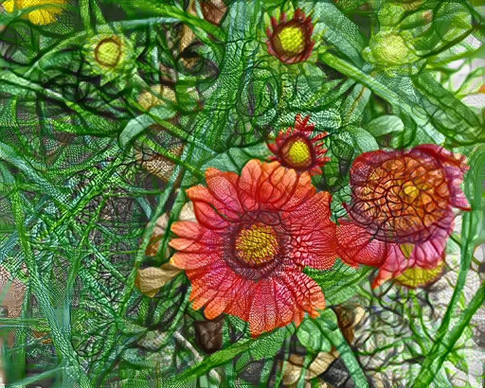 Floral stained glass