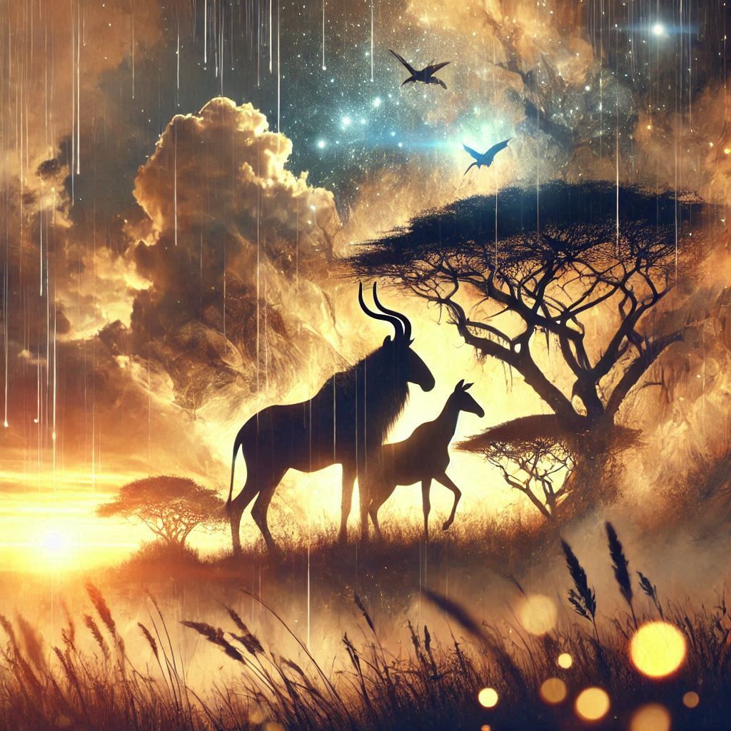 double exposure beautiful fantasy DALL-E 3 portrait landscape..