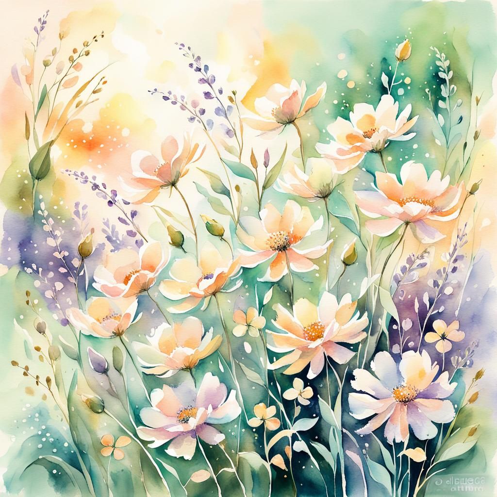 Soft Pastel color flowers