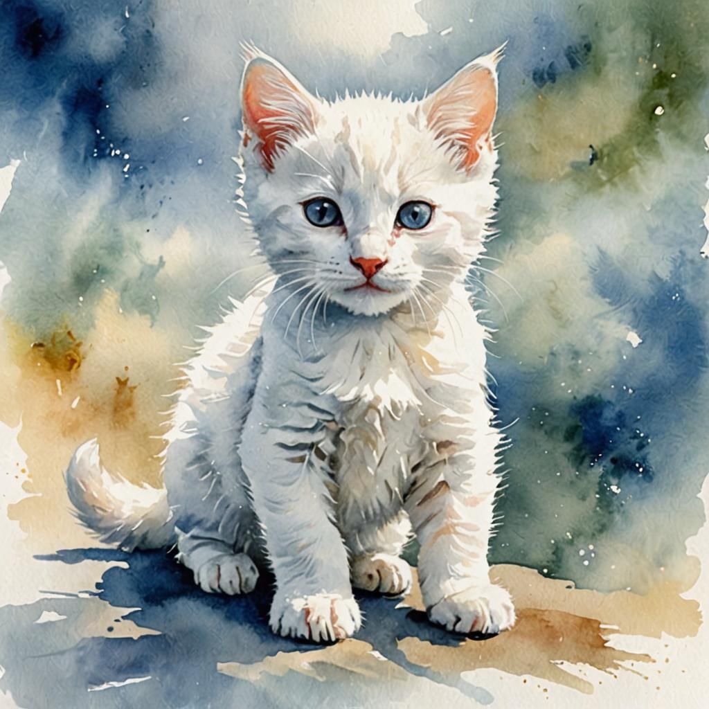Watercolor cat