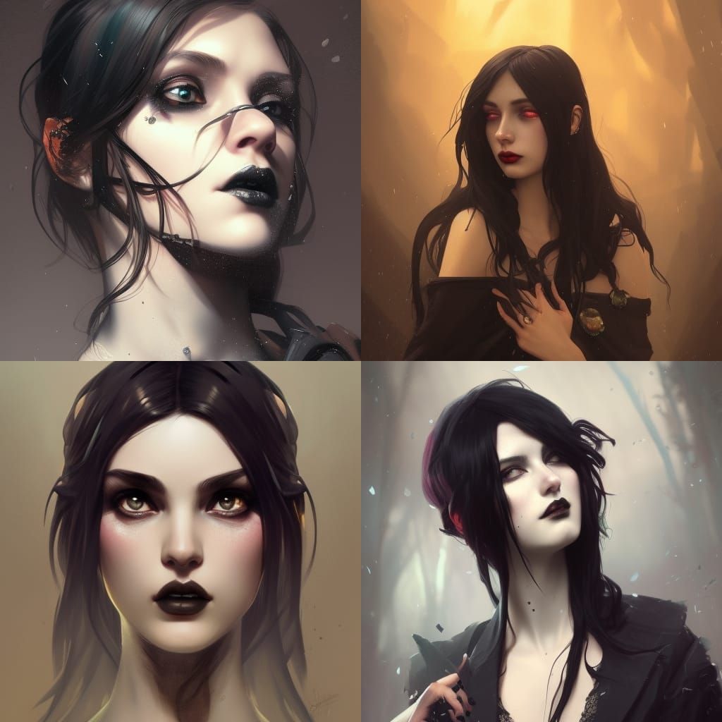 Goth Girl - AI Generated Artwork - NightCafe Creator