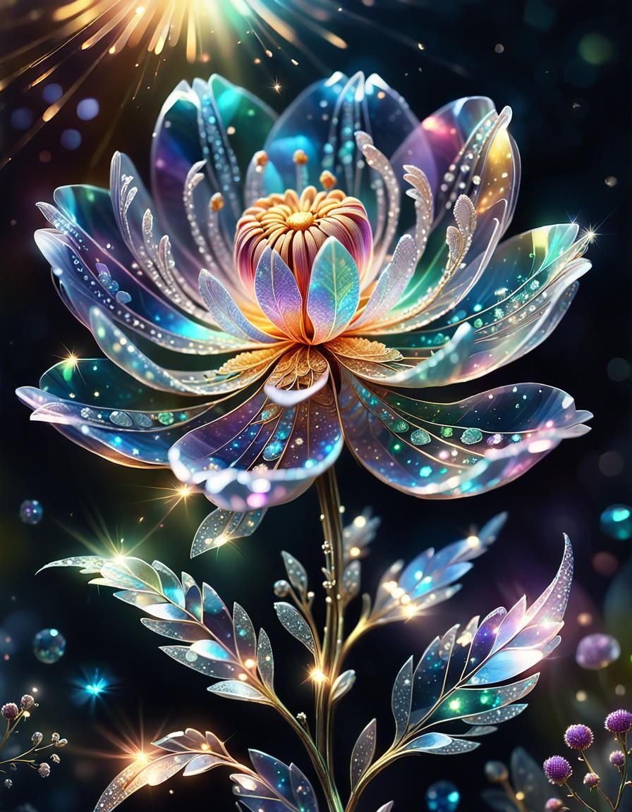 Iridescent flower   by @Lucy