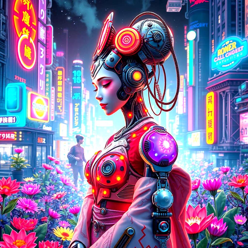 CYBER GEISHA.  by @POP WIZARD