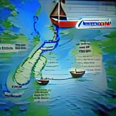 medievel boat journey from Amsterdam to New Zealand carrying...