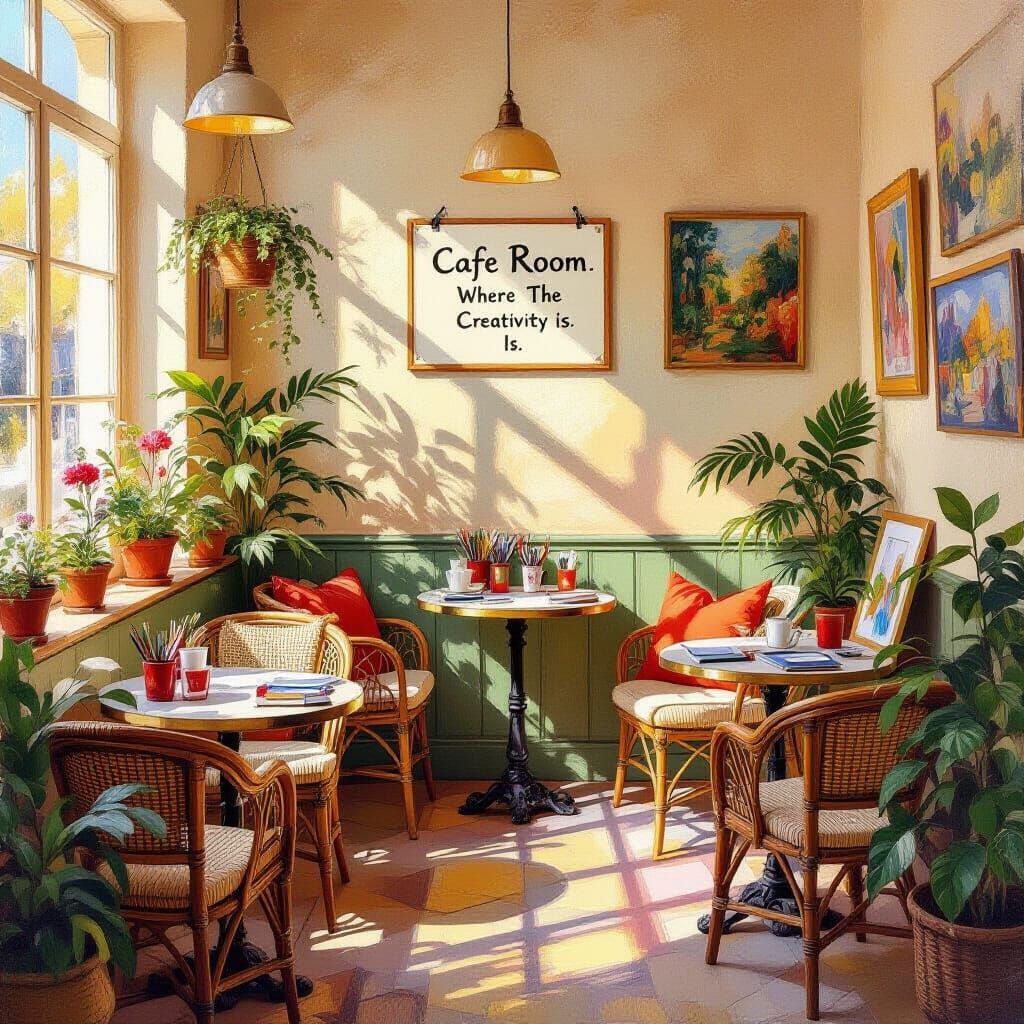 Cafe Room: Where The Creativity Is. 