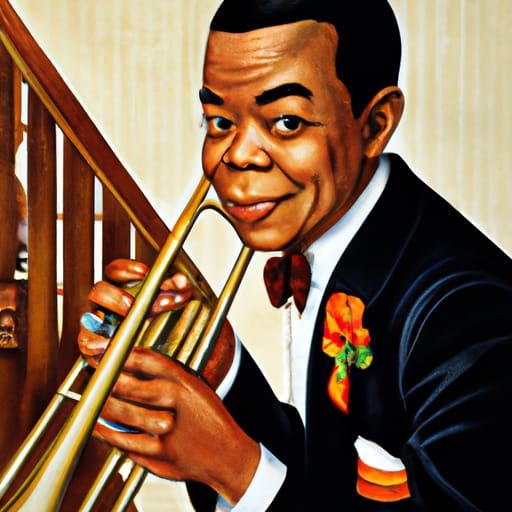 Louis Armstrong by Norman Rockwell