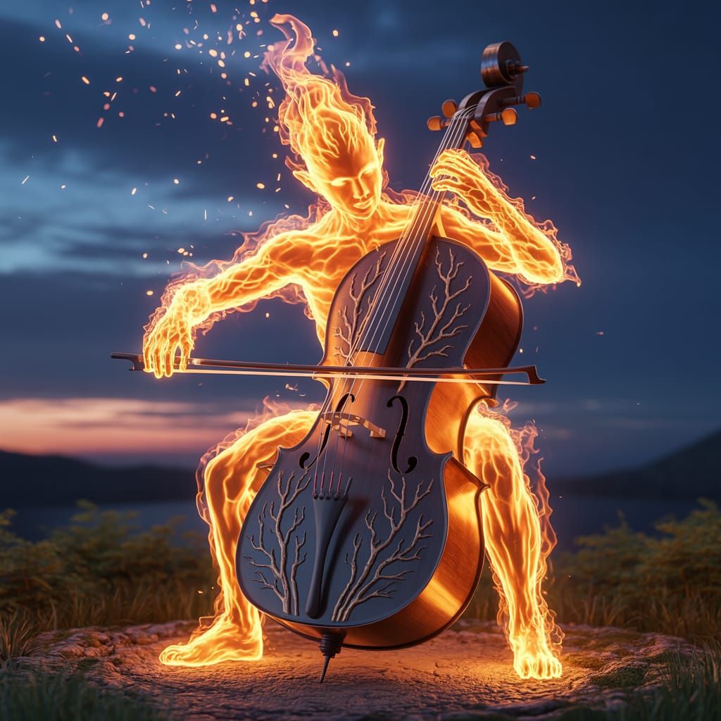 הסנה בוער באש המנגנת בו