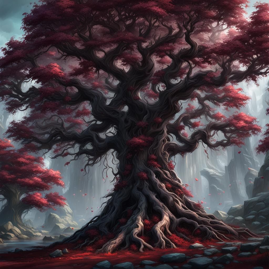 a bleeding tree AI Generated Artwork NightCafe Creator