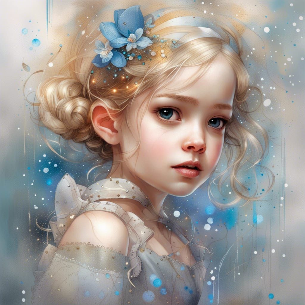 Cute baby cinderella - AI Generated Artwork - NightCafe Creator