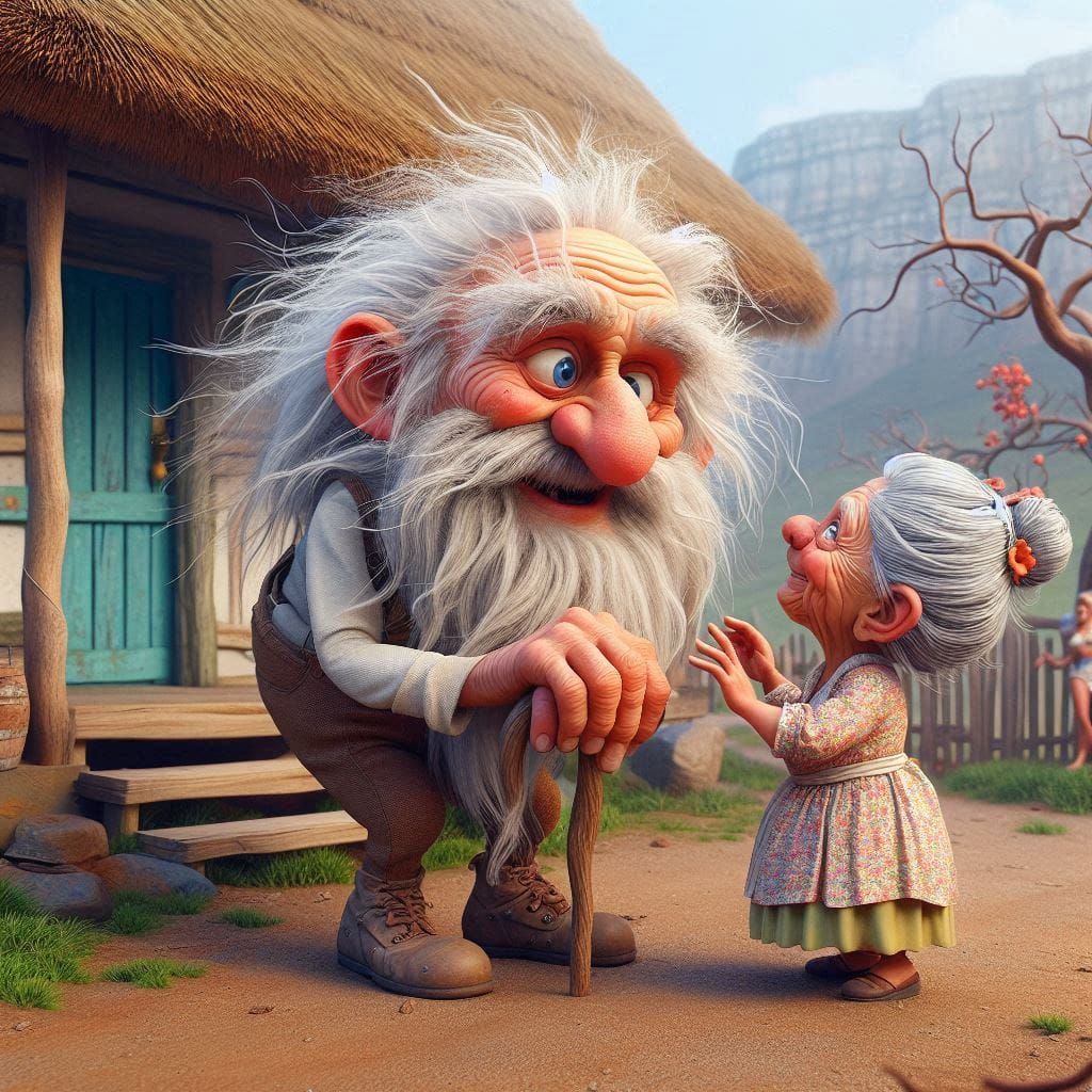 Fearlessly she stepped right up to the old recluse 🫵🏻 06